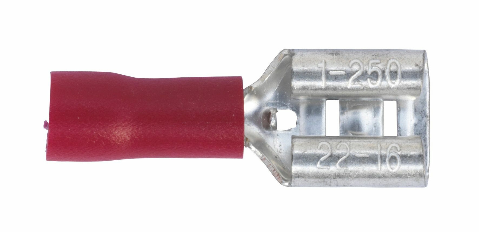 Sealey RT21 Push-On Terminal 6.3mm Female Red Pack of 100