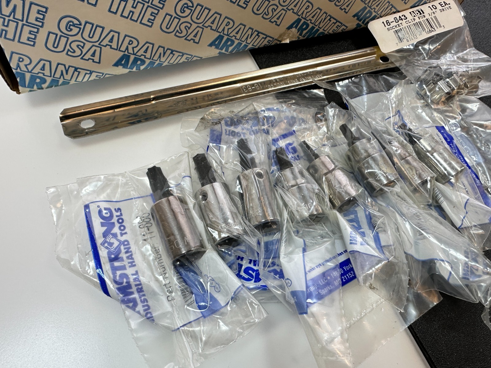 NOS Armstrong Tools USA 8pc 3/8” Drive Torx Bit T15-T50 Socket Driver Set 15-445