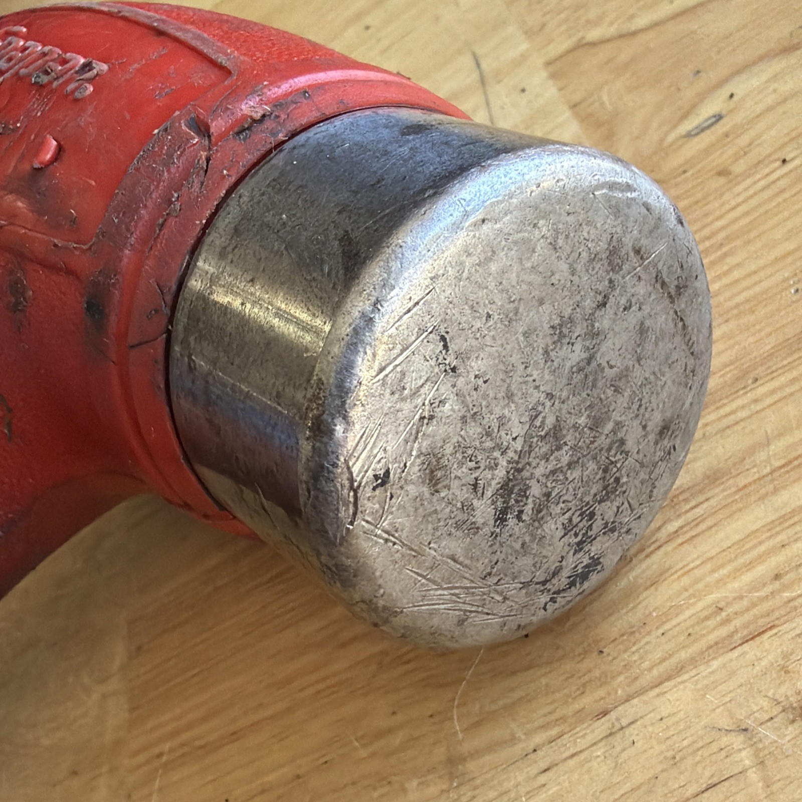 Snap On Tools 32 oz Ball Peen Dead Blow Hammer Red HBBD32 Made in USA