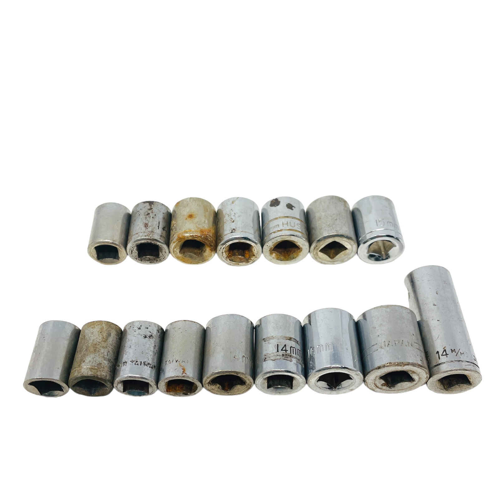 16 Pcs Husky and Assorted 14mm, 15mm, 16mm, 4mm, 12mm Socket Set