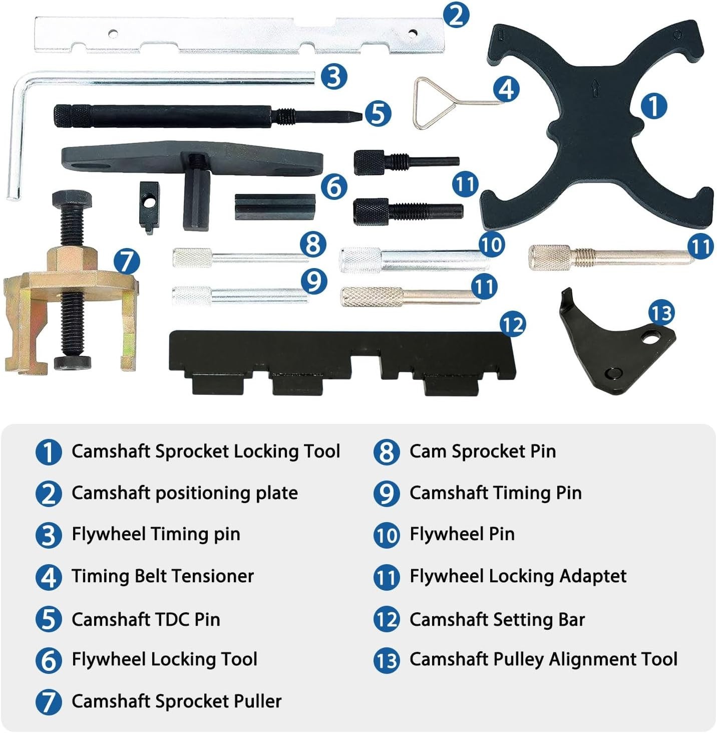 Engine Timing Kit Compatible with Ford Mazda Camshaft Flywheel Locking Tools 1.4