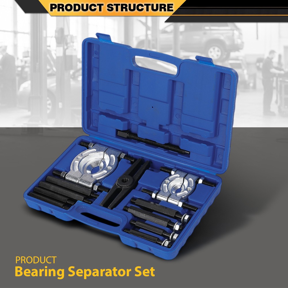 12PCS Bearing Separator Kit 5 Ton Gear Hub Puller Fly Wheel Removal Tool