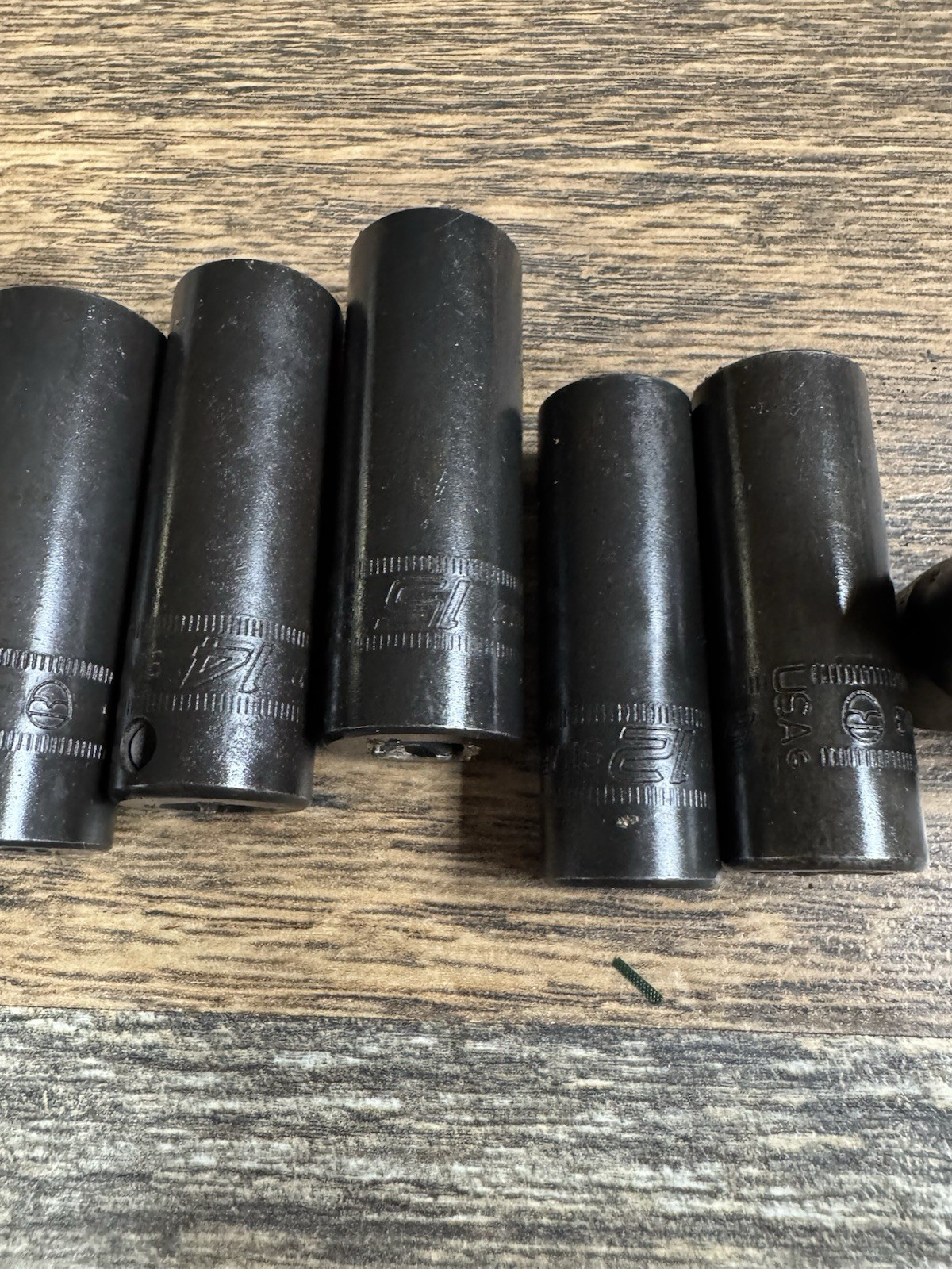 USED SNAP ON TOOLS 214SIMFMYA 3/8″ METRIC 6 PT DEEP IMPACT SOCKET SET 8-19mm
