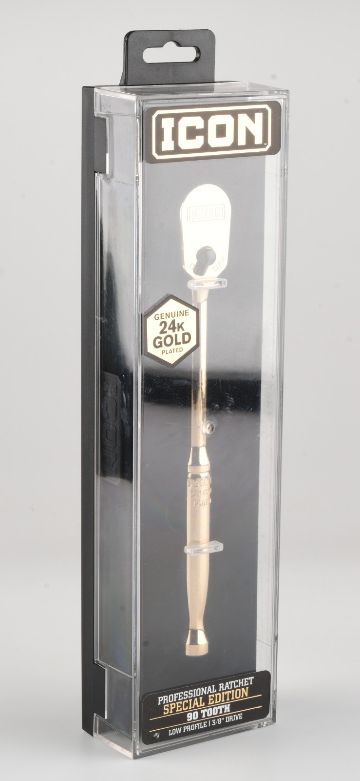 *ICON Special Edition 3/8″ Drive 24K Gold Plated Professional Ratchet 90 Tooth
