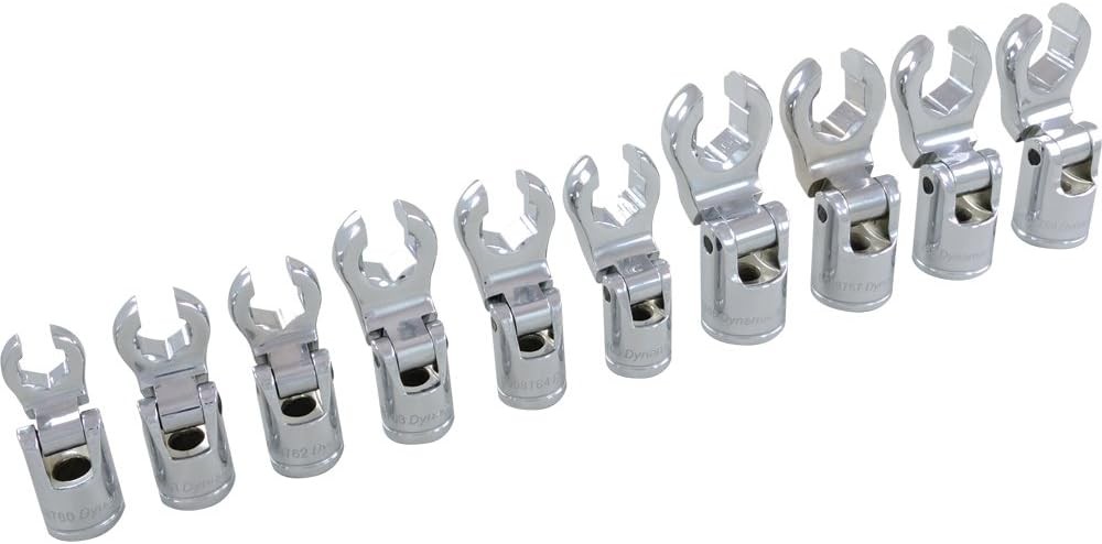 Dynamic 3/8″ Drive 10 Piece Metric, Flare Nut Socket Set, 10mm to 19mm