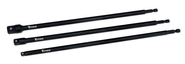 Titan 15206 3pc 12 Inch Impact Hex Shank to Square Drive Socket Adapter Set