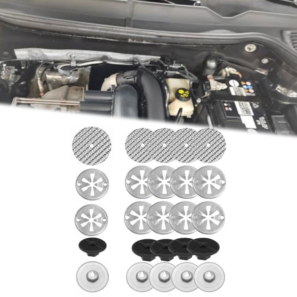 For Car Heat Shield Repair Kit 25 Pieces 30mm Washers 50mm Plates and Nuts Kit