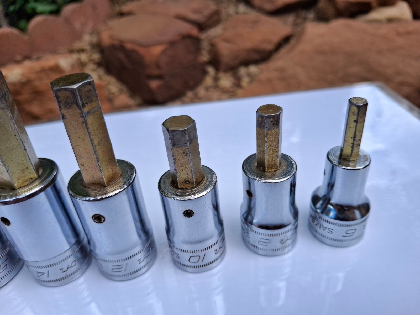 Snap-On 7-pc 1/2” Drive Hex Bit Sockets 6mm SAM6A – 19mm SAM19 Used Nice!