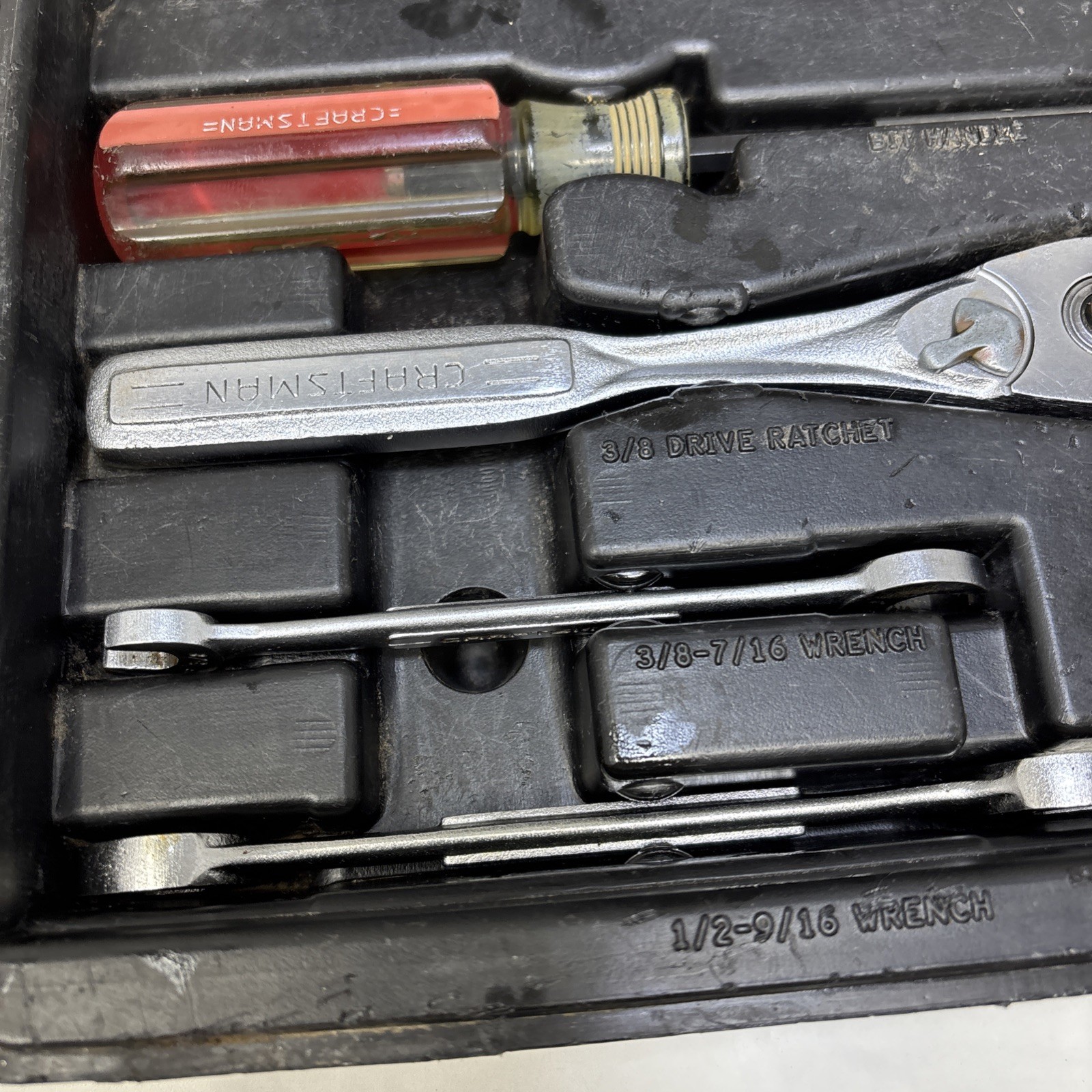Craftsman 53 PC Mechanics Socket Tool Set USA Metric / SAE 1/4 6 Pt 3/8 12 Pt