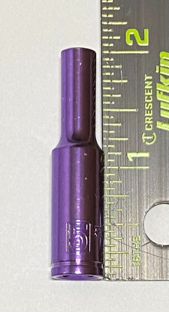 Pittsburgh Pro Purple 5mm 1/4″ Drive 6 Point Metric Deep Socket 2 inches Long