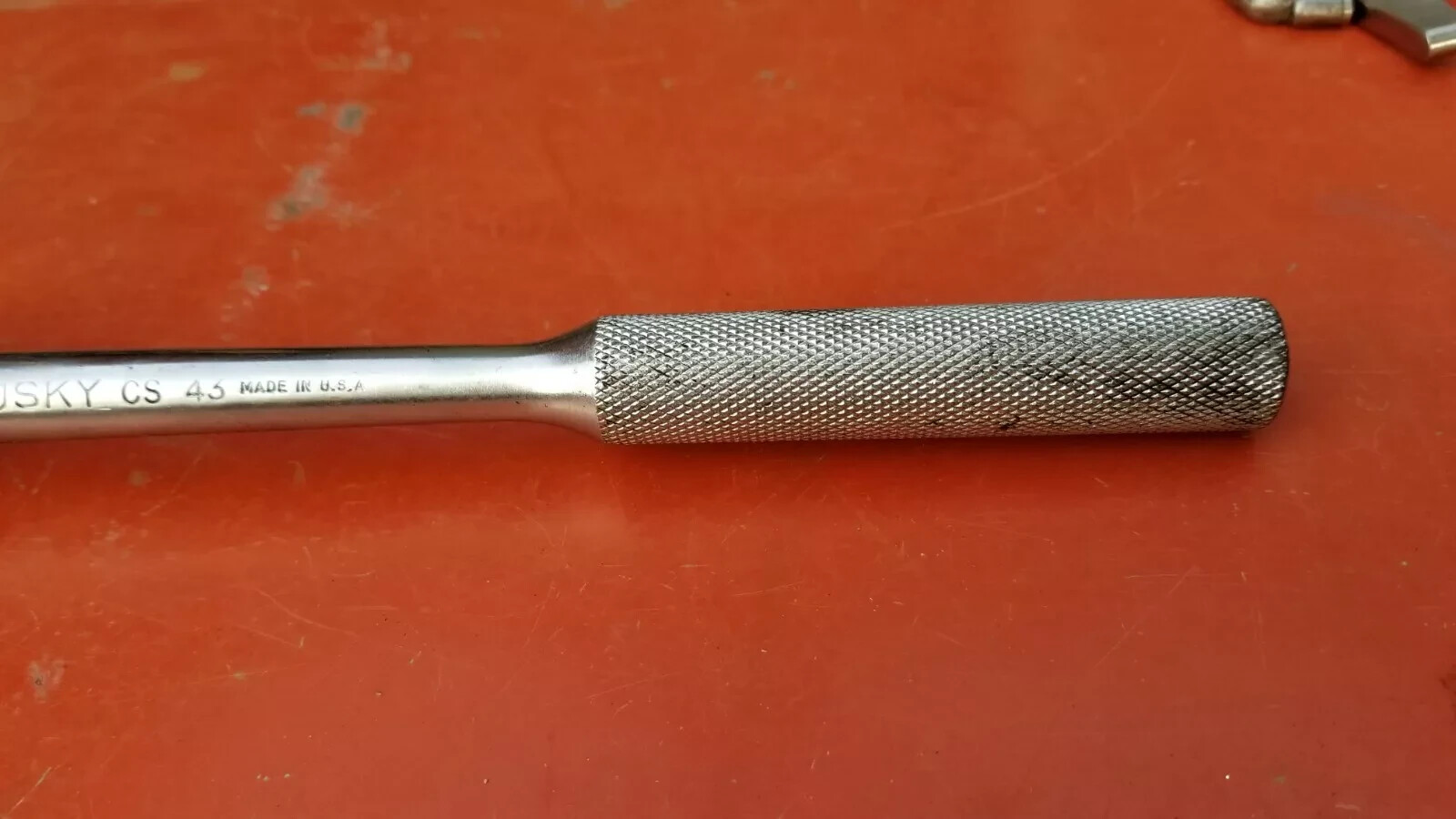 Vintage Husky Set CS43 Ratchet + CS70 Breaker T Bar USA 9″ Long Sliding Head VG