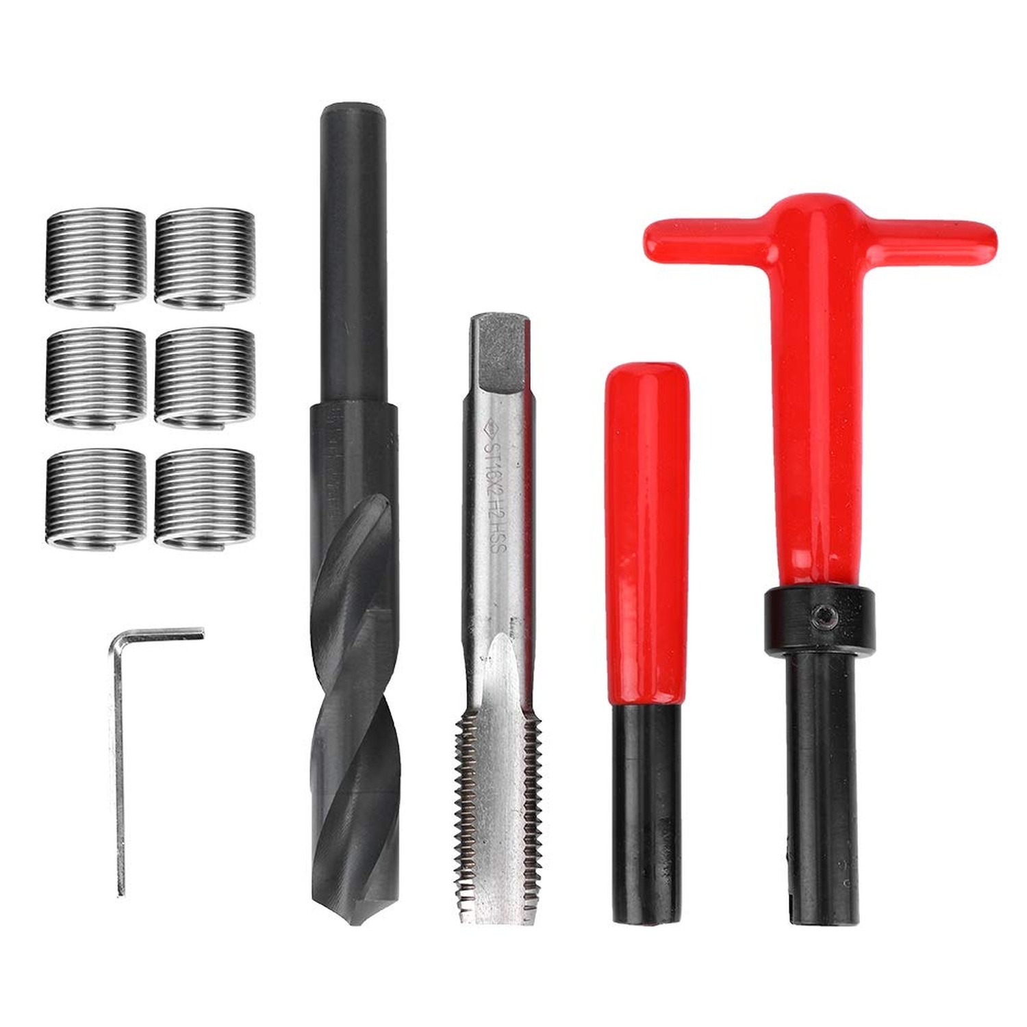 ViaGasaFamido M16x2 Thread Repair Kit Stainless Steel 11 Pieces with Twisted …