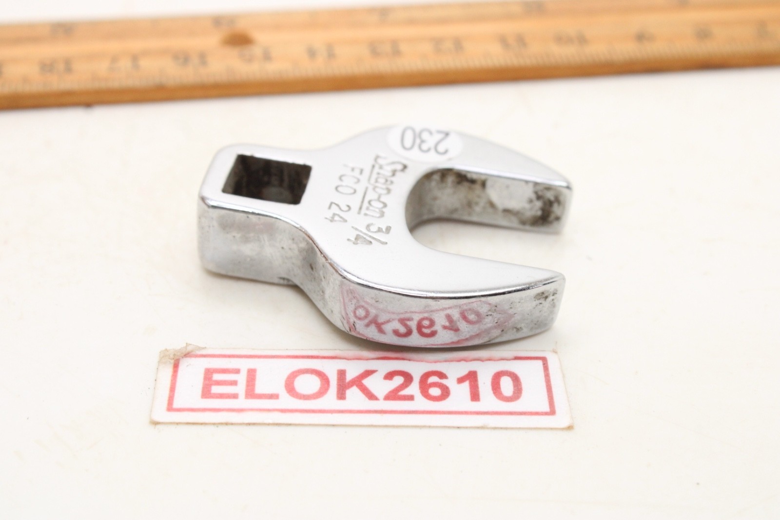 Snap-on FCO24 3/8″ Drive 3/4” 6 Point SAE Standard Crowfoot Wrench USA