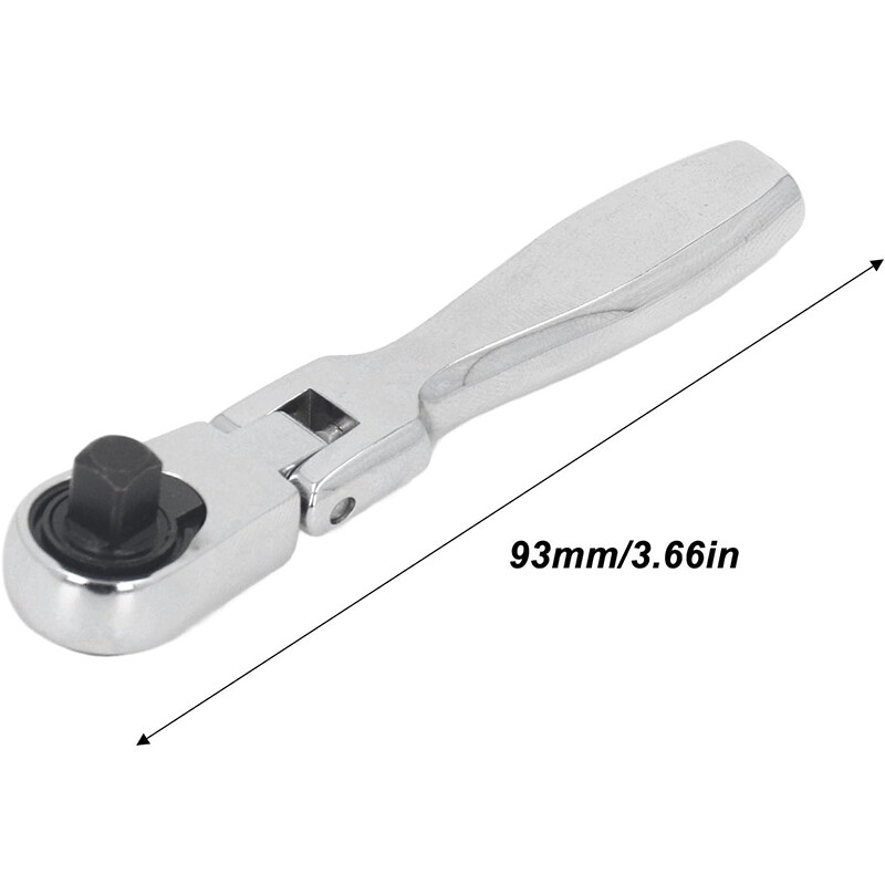 Ratchet Handle Socket Wrench 1/4″ Drive 72 Tooth Flexi Head Stubby 115mm Flattop