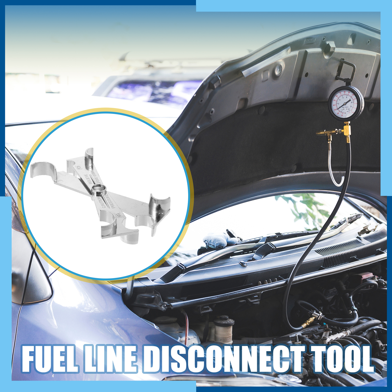Universal Pack (2) Fuel Line Disconnect Tool Kit 3/4″ 5/8″ 1/2″ 3/8″ for GM