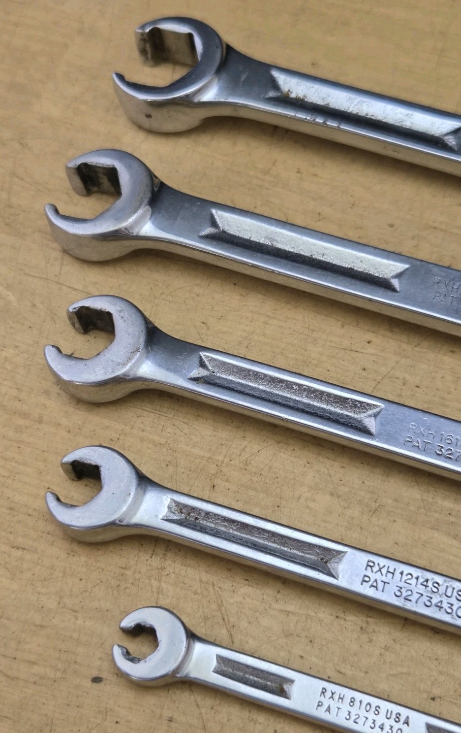 Vintage Snap On RXH605 – 6 Pc SAE 6 Pt Double Ended Flare Nut/Line Wrench Set