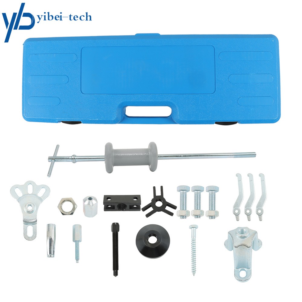 17Pcs Auto Set Slide Hammer Dent Puller Tool Kit Wrench Adapter Axle Bearing Hub