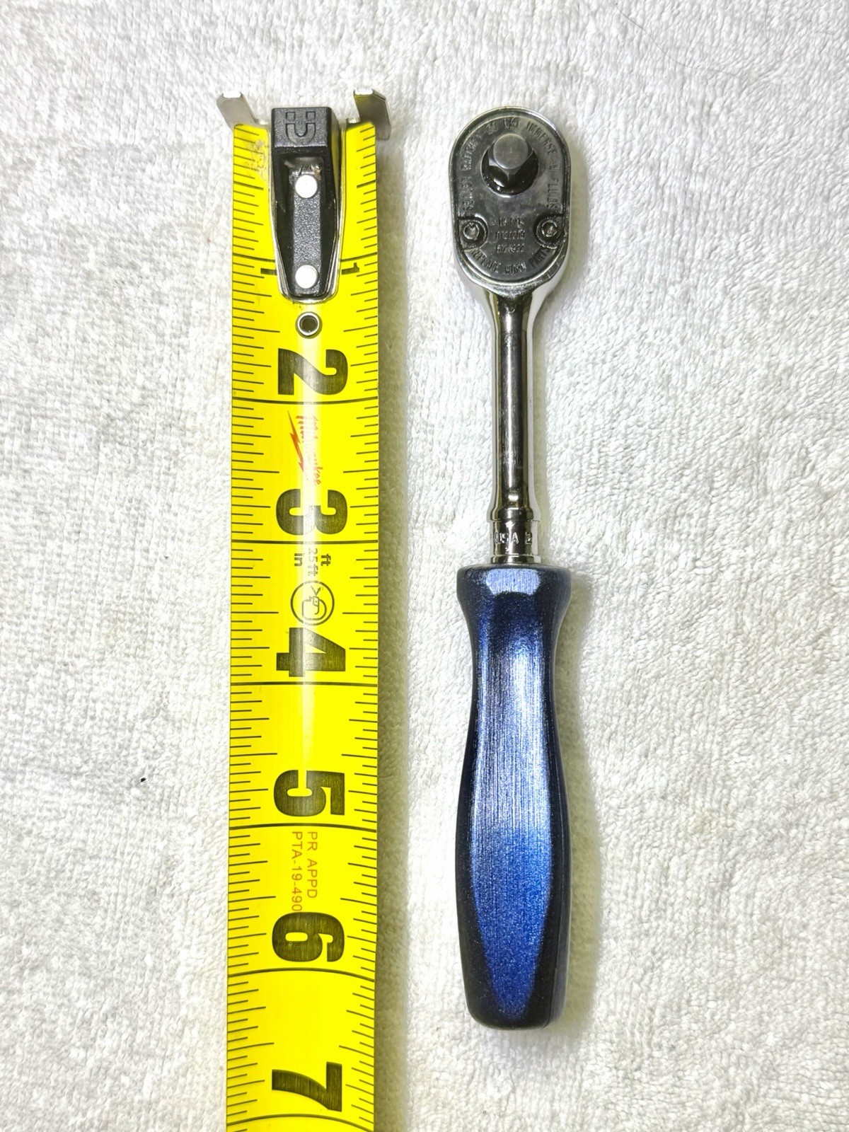 Snap-on THLD72 1/4″ Drive Ratchet Power Blue Dual 80 Long Hard Handle Fixed Head