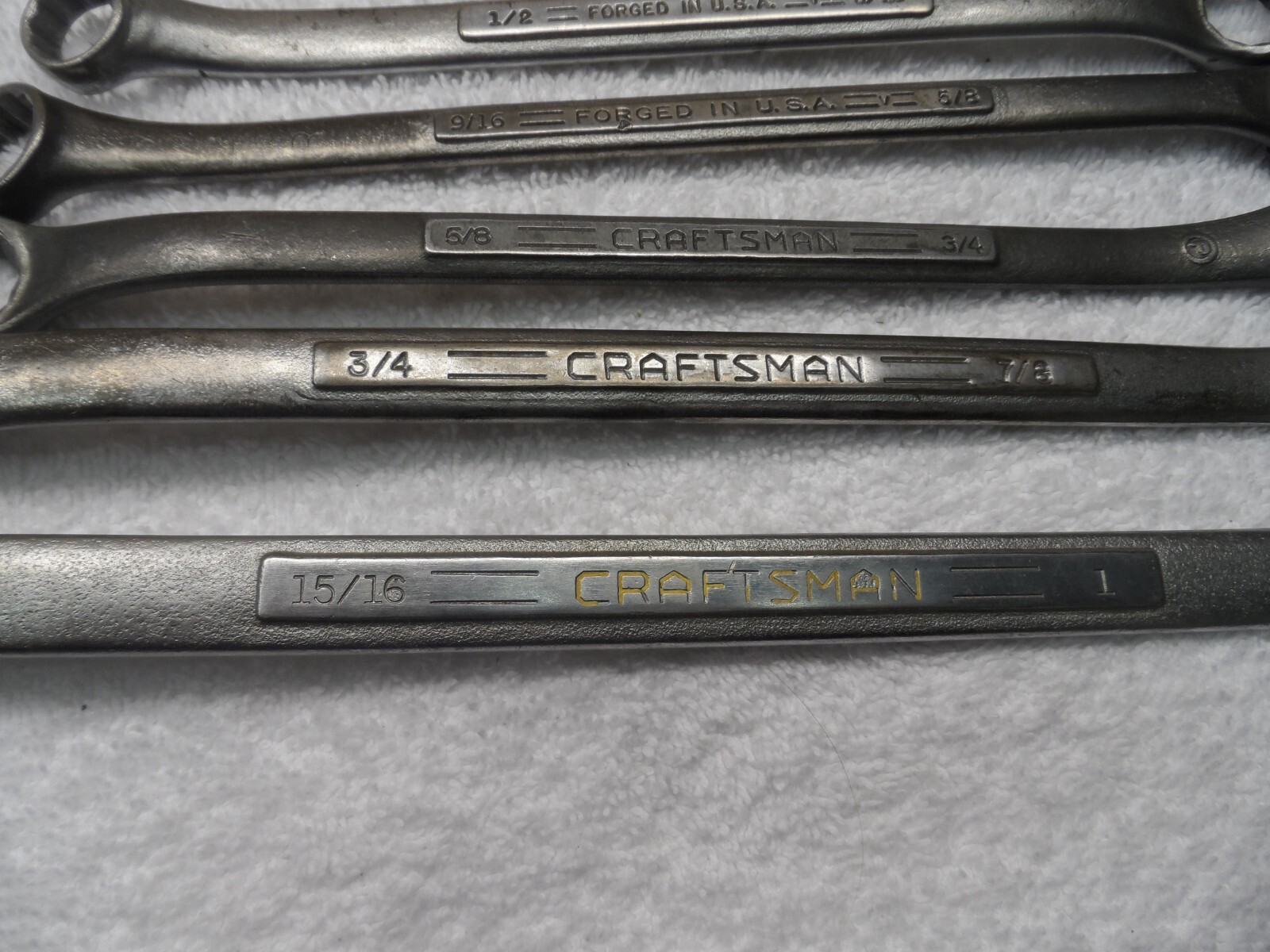 Craftsman SAE Box End Wrench Set, 12pt, USA (3/8″ – 1″), many =V=, 6 pcs