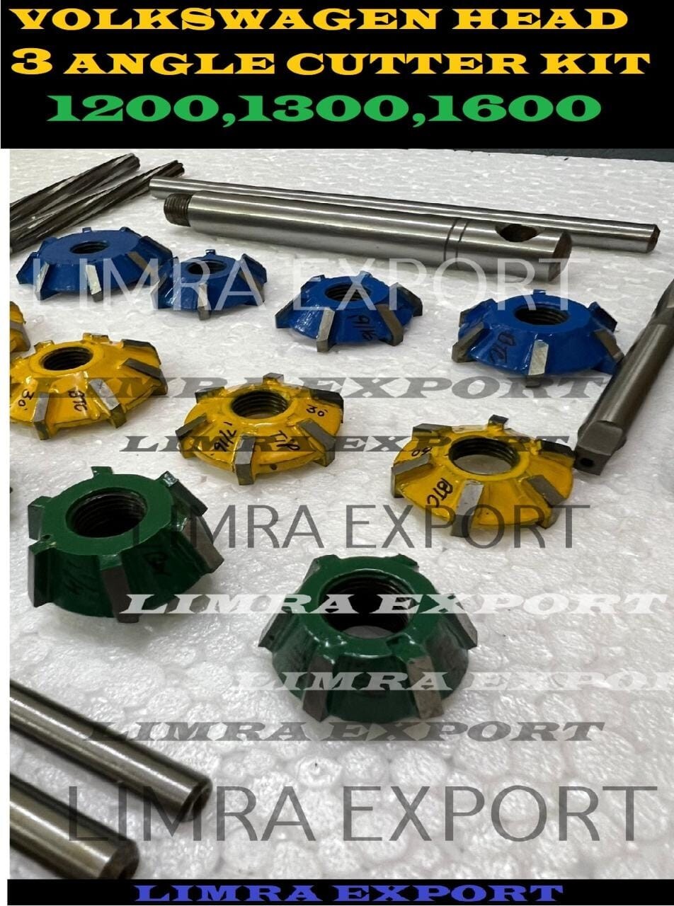 VOLKSWAGEN HEAD 3 ANGLE CUT CARBIDE TIPPED VALVE SEAT CUTTER KIT 1200,1300,1600