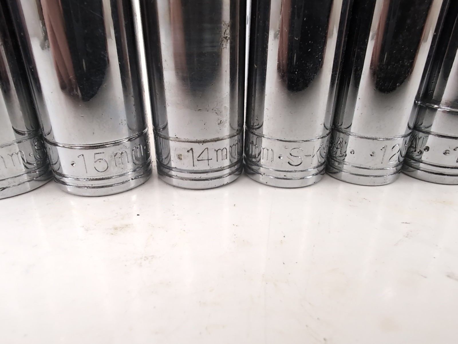S-K Deep METRIC 3/8″dr 6pt 11pc Set 9mm-19mm – Made in USA – SUPERB!!!
