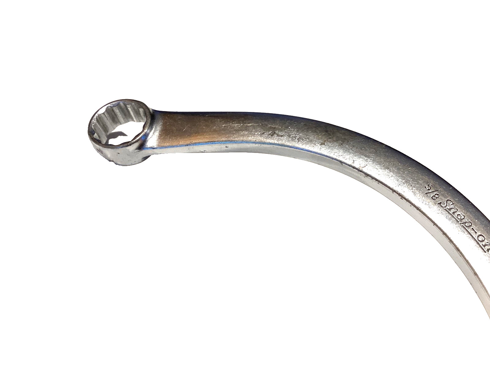 Snap On Tools USA 5/8” x 3/4” 12 Point SAE Half Moon Chrome Box Wrench CX2024