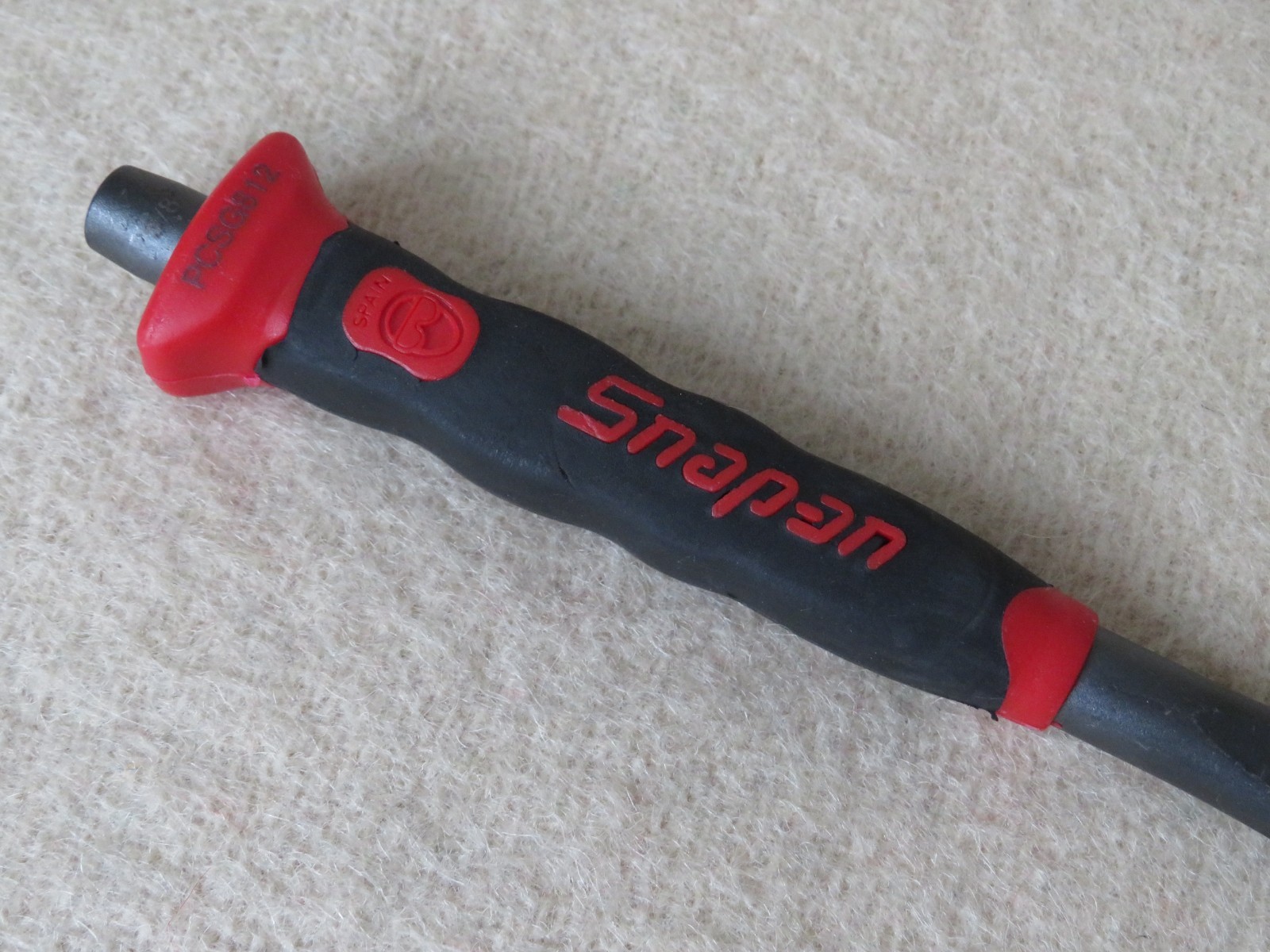 Snap-on Tools SPAIN BRAND NEW RED Soft Grip 3/8″ Flat Edge Chisel PCSG812