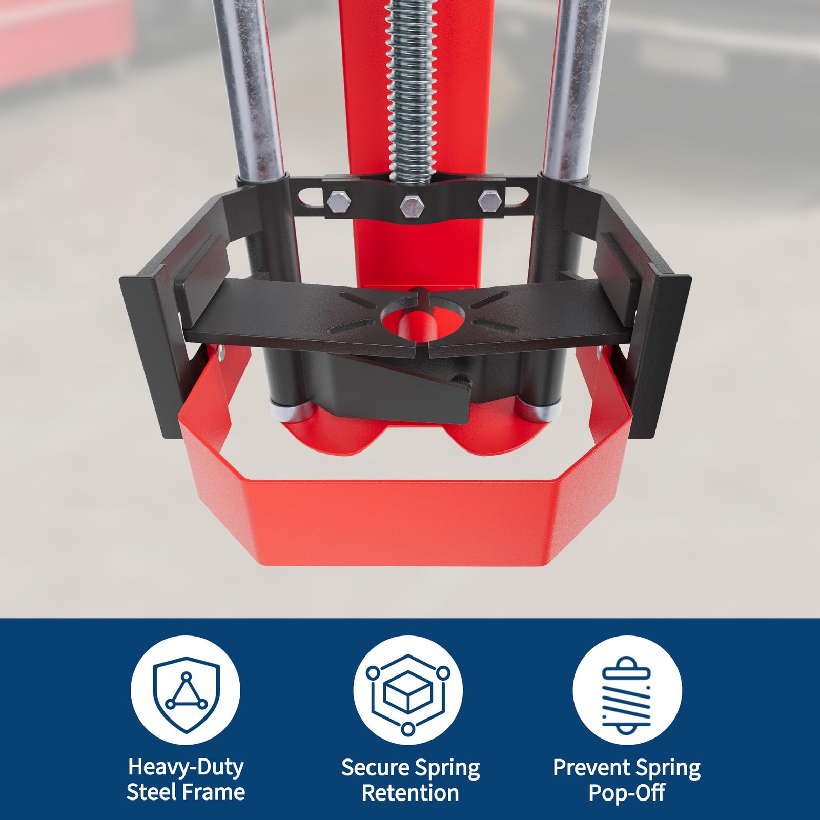 Heavy Duty Strut Spring Compressor Tool, 3000LBS Load Capacity w/ Safety Shield