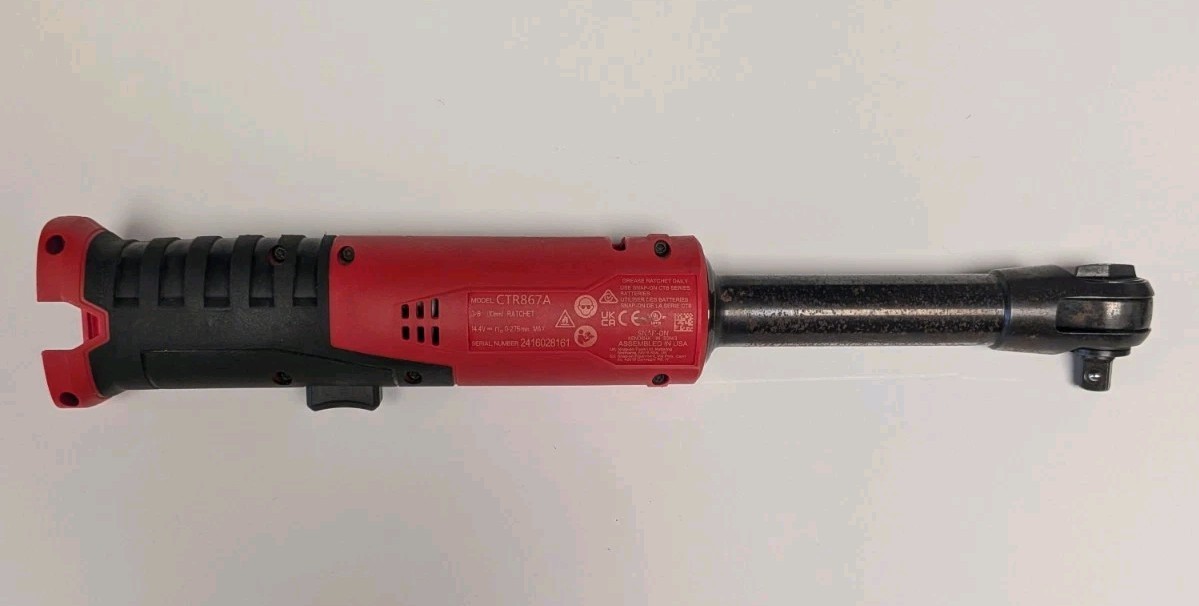Snap-On 3/8 Drive Long Handle Electric Ratchet 14.4v CTR867A