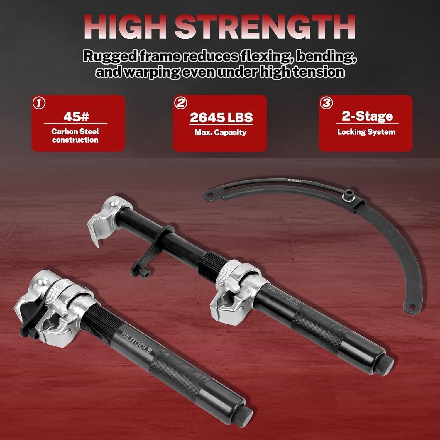 Reliable Macpherson Strut Spring Compressor Tool Set – Double Retention Safety