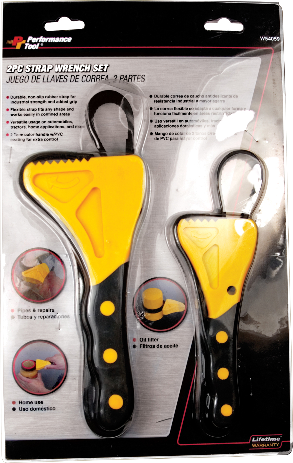 Wilmar W54059 2 Pc Strap Wrench Set