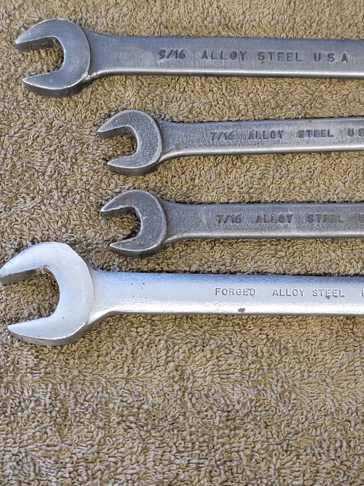 5 Blackhawk Combination Open End Wrench Sae 7/8 11/16 5/8 9/16 7/16″ Black BW