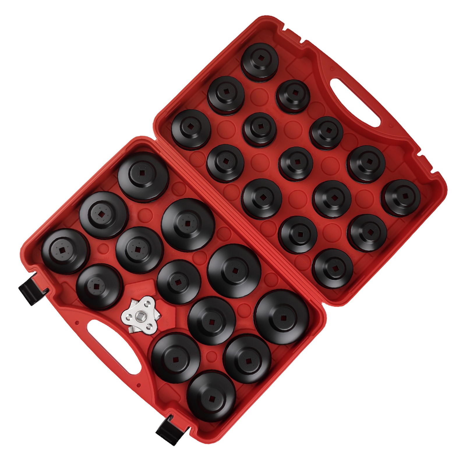 30pc Oil Filter Socket Kit for Auto Service Tool Set 65-120mm with Case