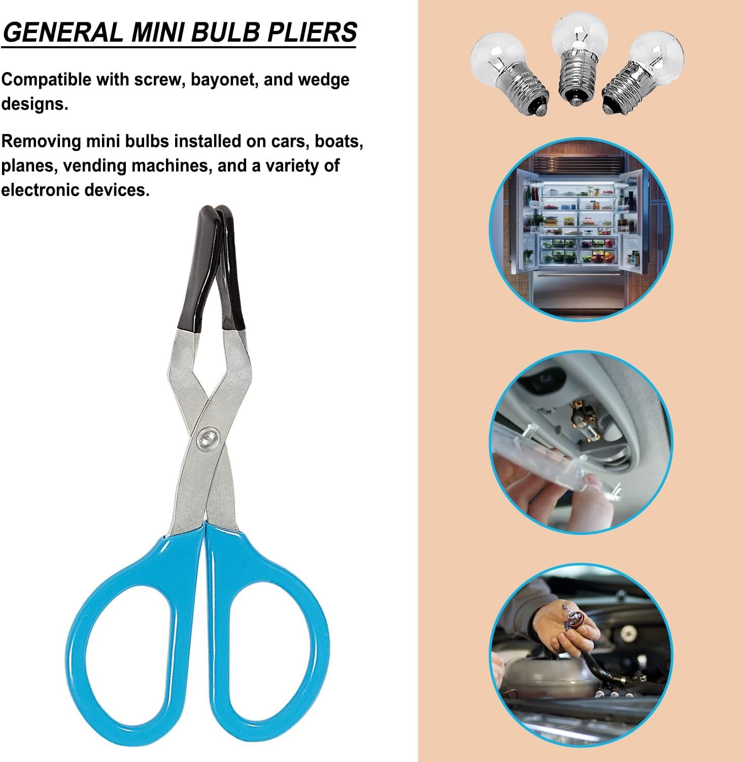 Small Mini Light Bulb Installation+Removal Tool for Removing Hard to Reach Bulbs