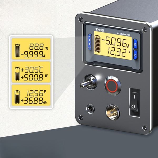 Black Grey Coulomb Meter Battery Safety Management For Lead-acid Battery
