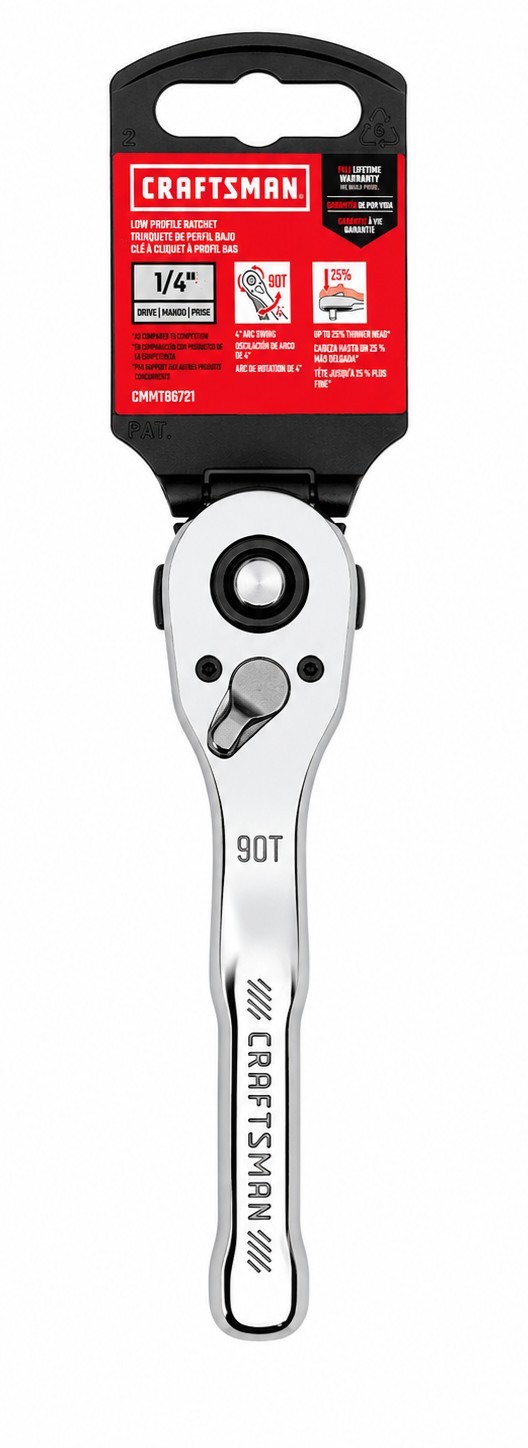 NEW Craftsman Set Of 1/4, 3/8, And 1/2 Chrome 90 Tooth Ratchets