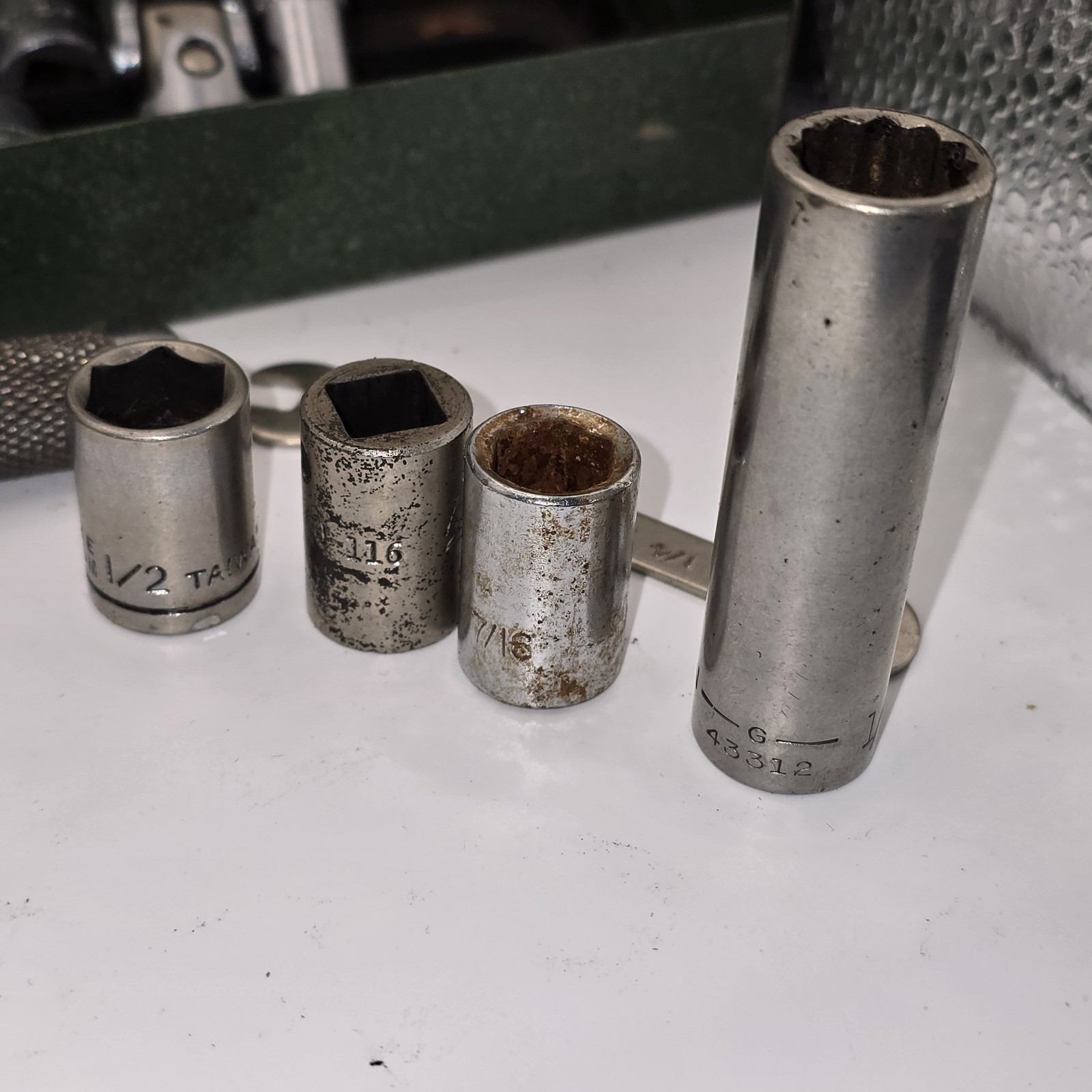 S-K Tools 3/8 SAE 17 Pc 12 Point 6 Point Socket Set Mac Craftsman 20 Photos READ