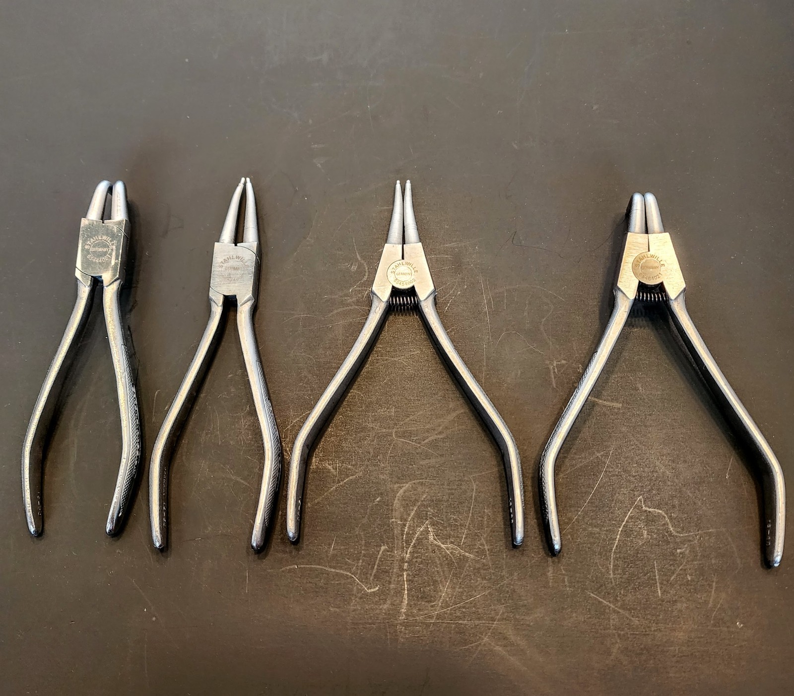 Stahlwille Circlip Pliers Set 4 Pieces Straight and 90 Degree Angle