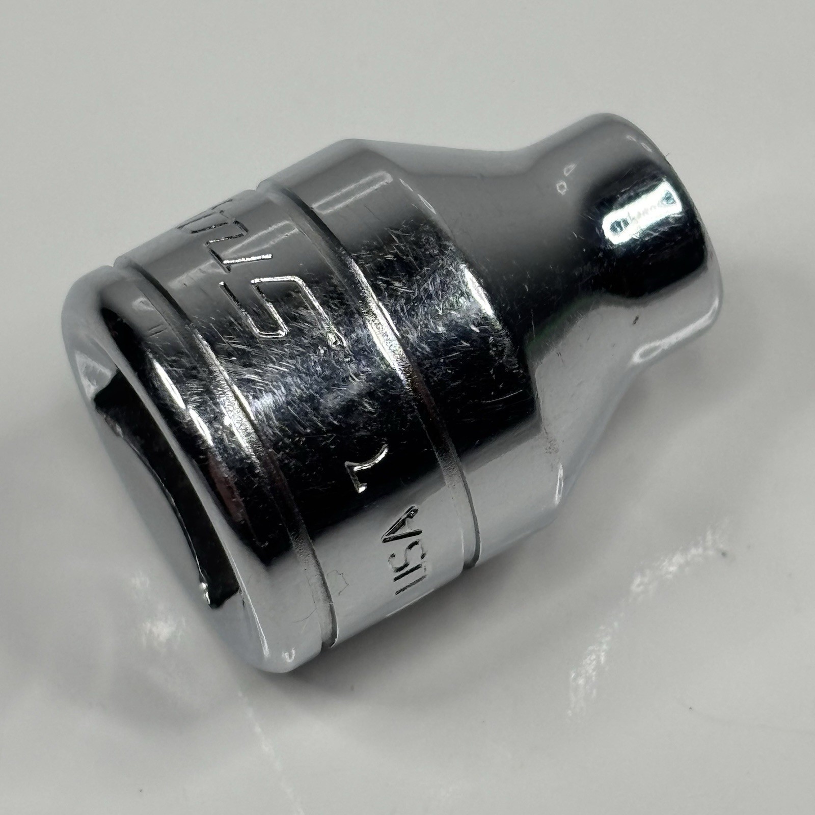 Snap On Tools FS081 3/8 Dr 6Pt SAE 1/4 Flank Dr Shallow Socket USA 1997