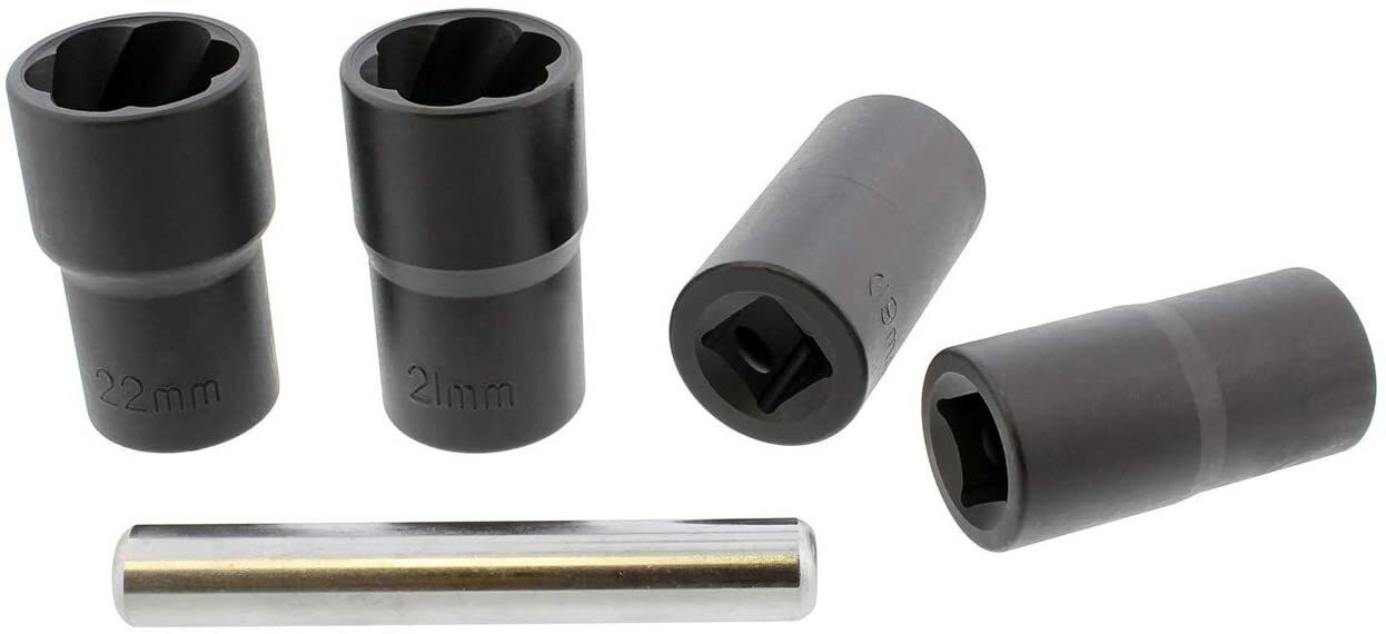 5Pcs Twist Socket 1/2” Drive For Wheel Lug Nut Damaged Removal and Extractor US