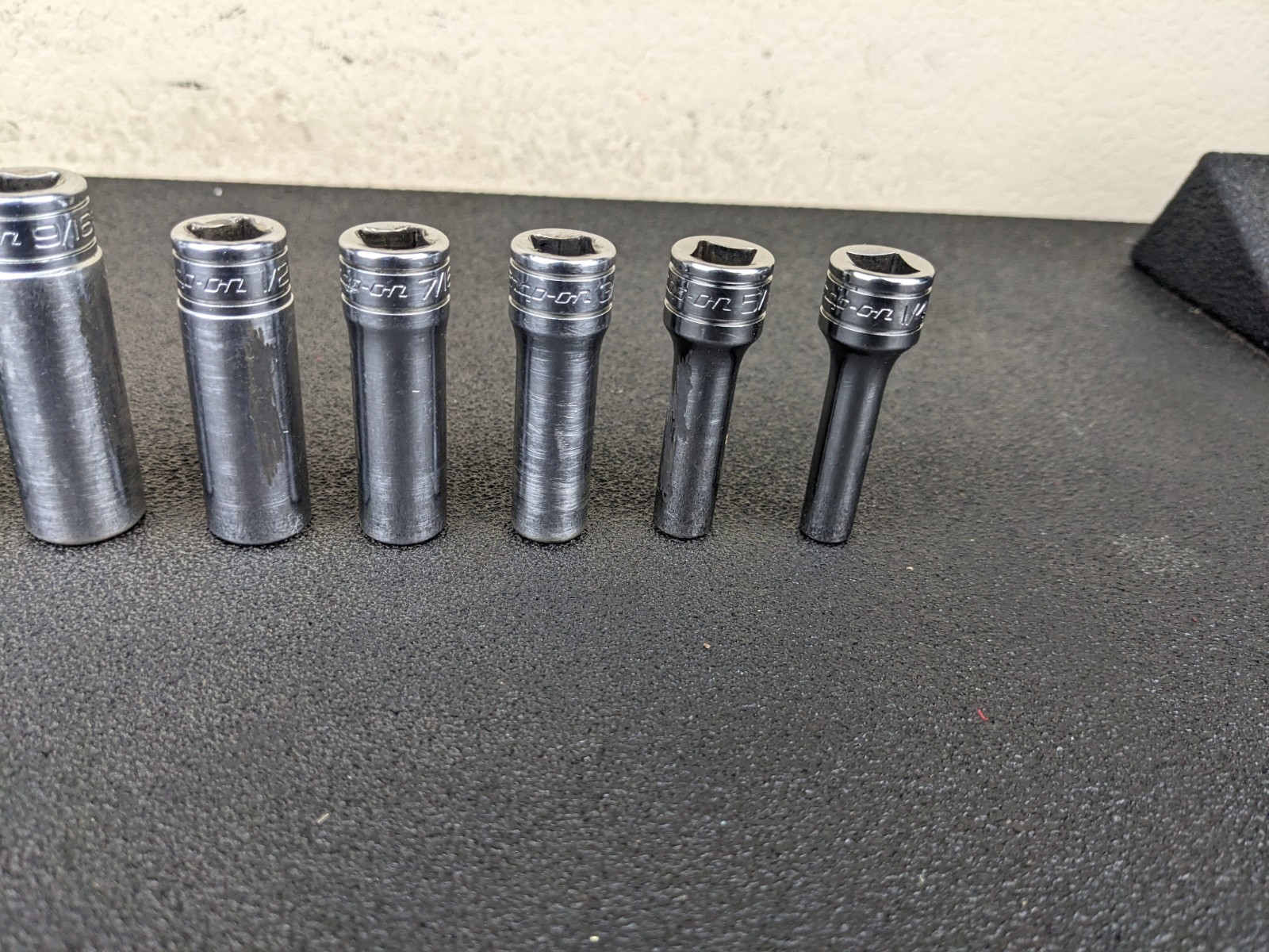#bo727 Snap-on 211SFSY 1/4″ 7/8″ SAE 11-Piece 3/8″ Drive 6-Point Deep Socket Set