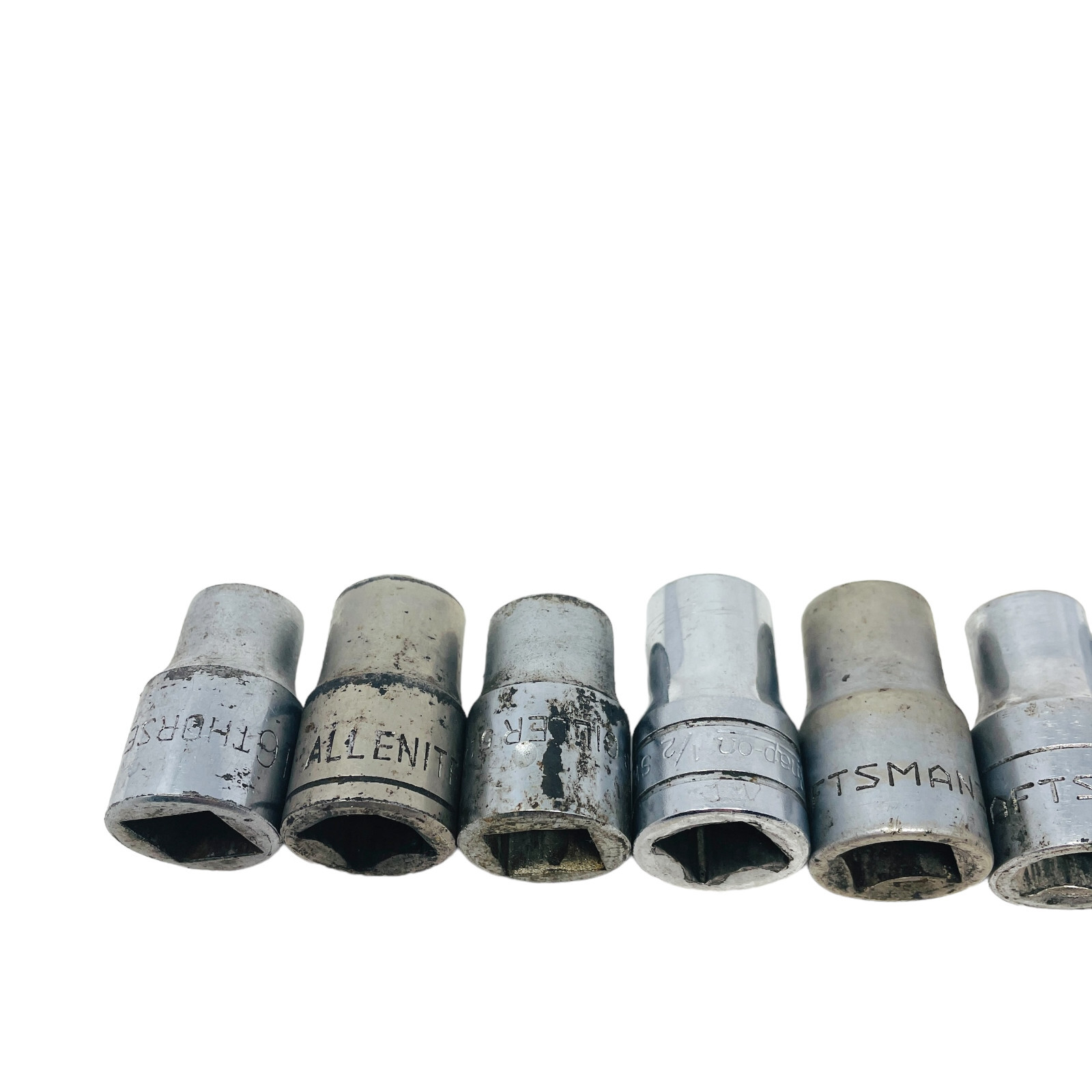 11 Pcs Craftsman, Stanley and Assorted 1/2 in, 1/4 in Socket Set, Made in USA