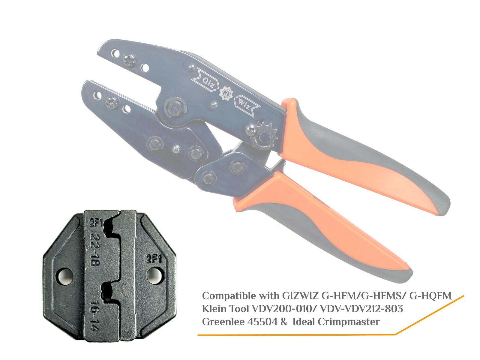 Interchangeable Crimp Tool Die 2F1 Non-insulated Flag Terminal VDV200-010