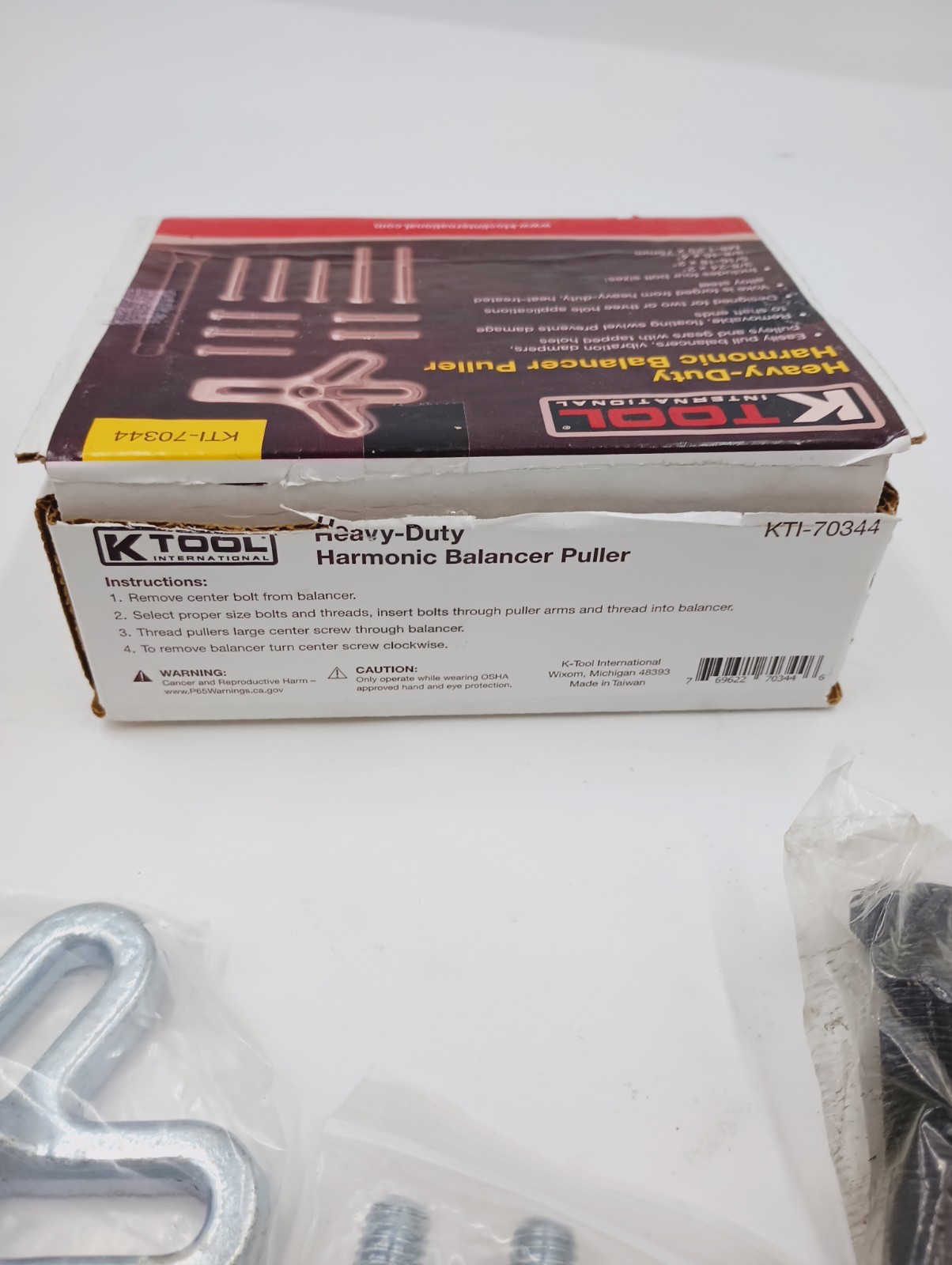 NEW K-TOOL INTERNATIONAL KTI-70344 HEAVY DUTY HARMONIC BALANCER PULLER