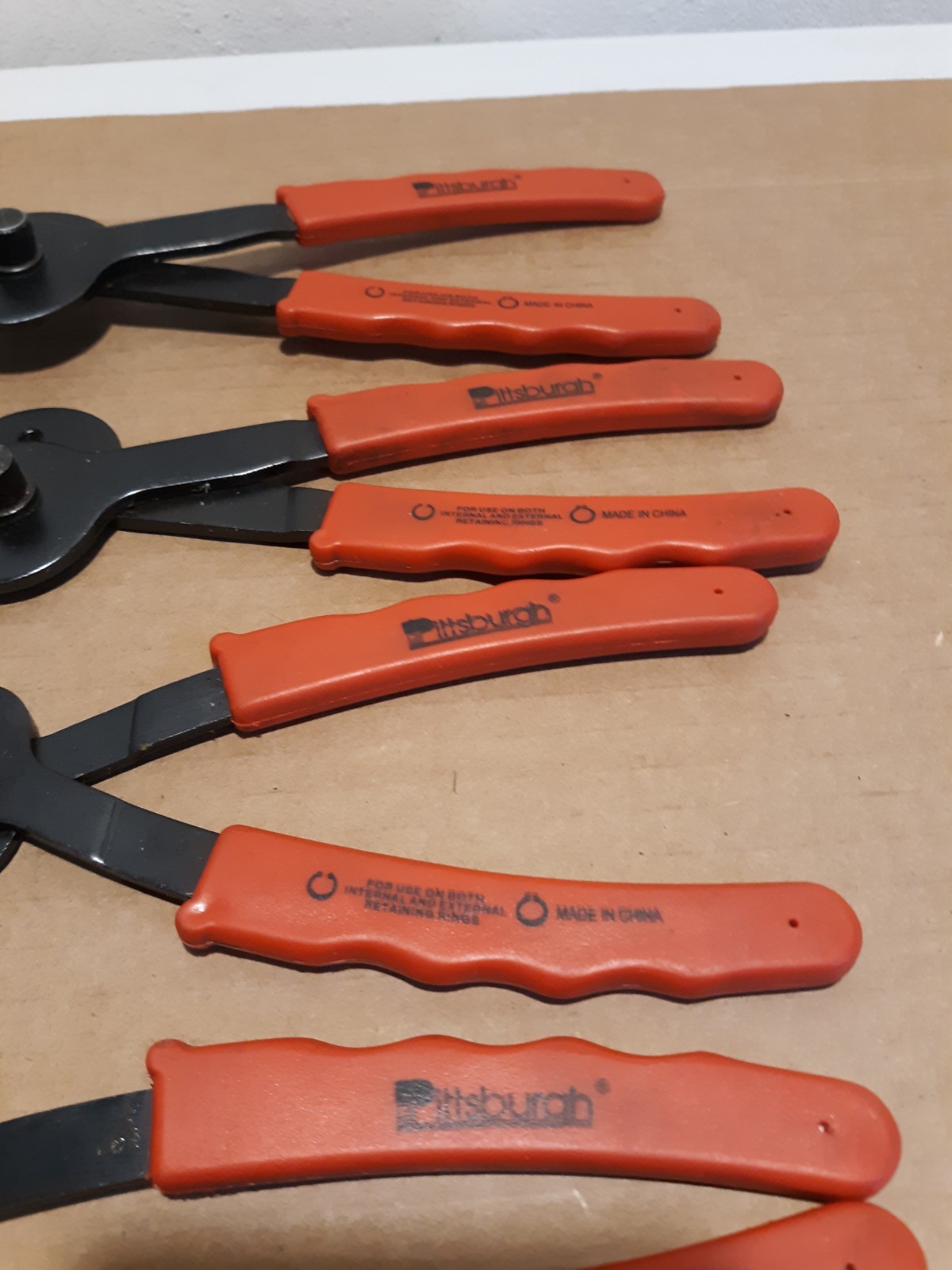 Pittsburgh Snap Ring Plier set of 6 Internal / External Straight / Curved