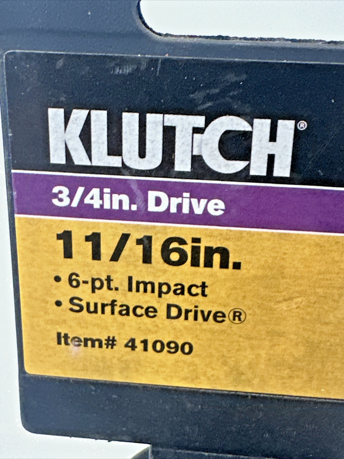 Klutch Impact Socket, 11/16in. Size, 3/4in. Drive, 6-Point 41090 Northern Tool