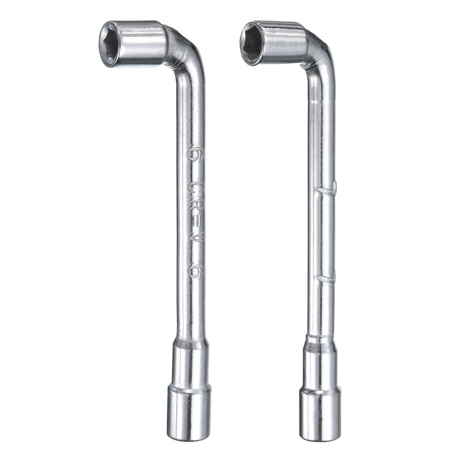 2pcs L Shape Angled Hex Socket Wrench Set 6mm 7mm Double Ended Socket Spanner