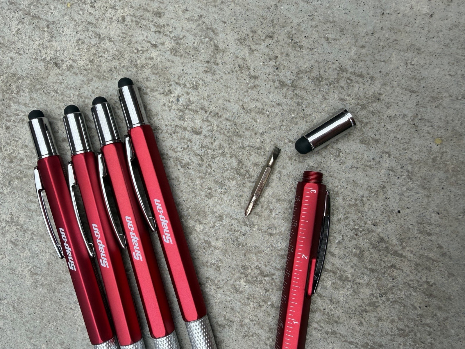 Snap On Tools Set Of 5 Ballpoint Pens 7-in-1 Multi-tool Heavy Duty Snap-On