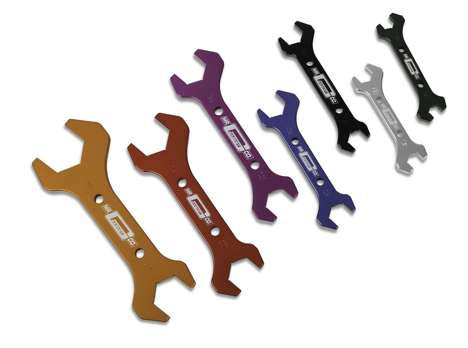 Mr. Gasket 7-Piece AN Wrench Set 33200G
