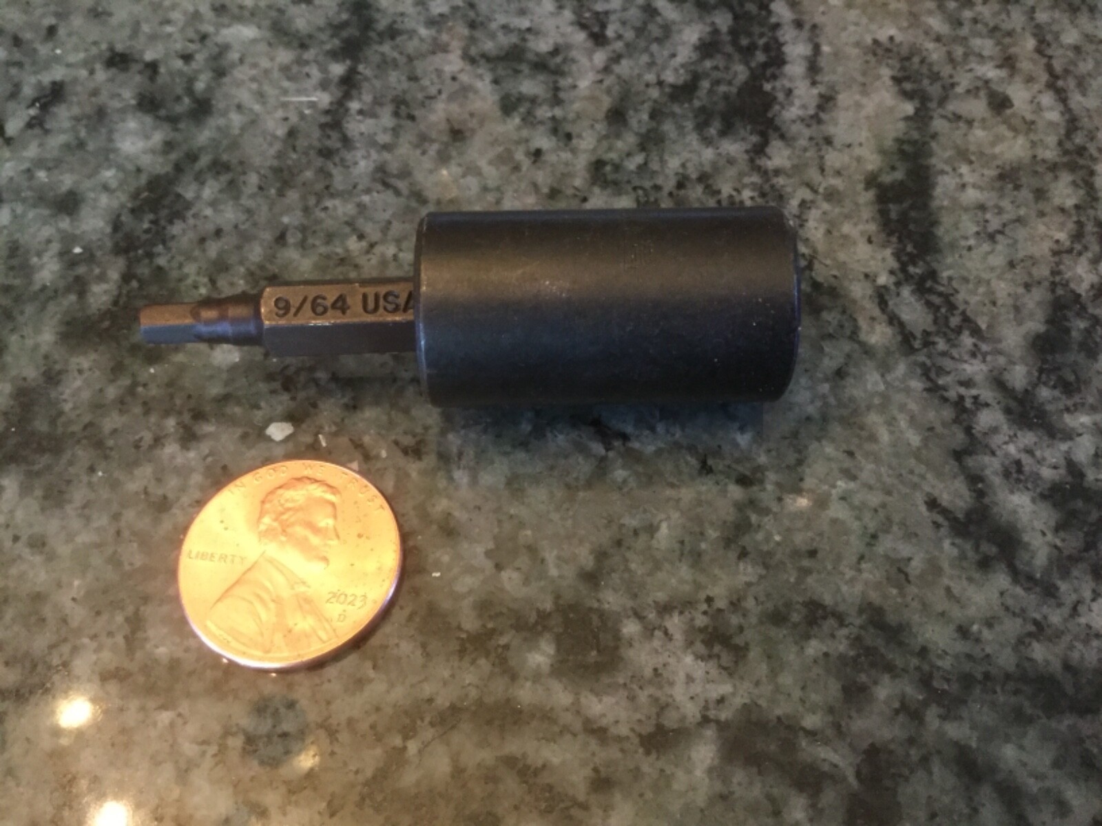 VIM TOOLS H614 ADAPTER DRIVE 1/4 + 9/64 Bit Hex 3/8″ Square Drive Straight USA